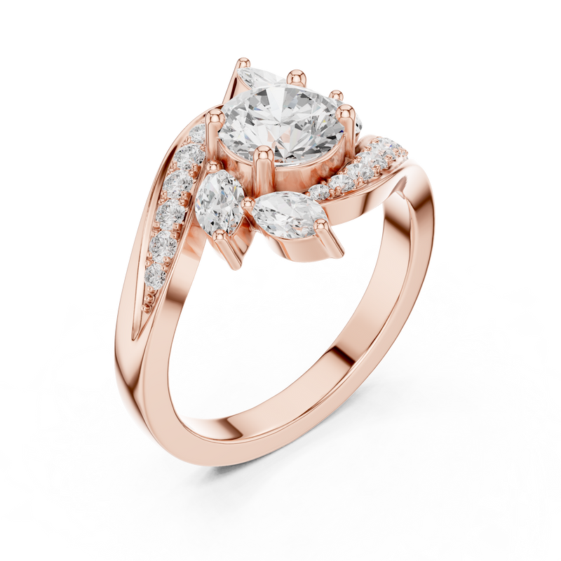 Ladies Ring DDLR-436@7 - Rose Gold - Image