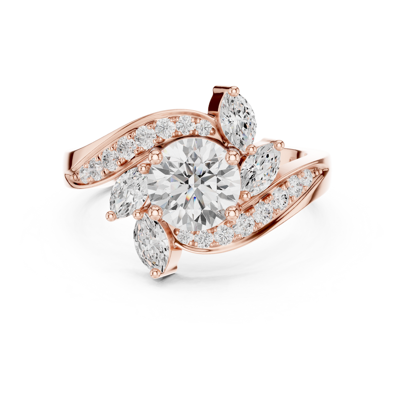 Ladies Ring DDLR-436@7 - Rose Gold - Image