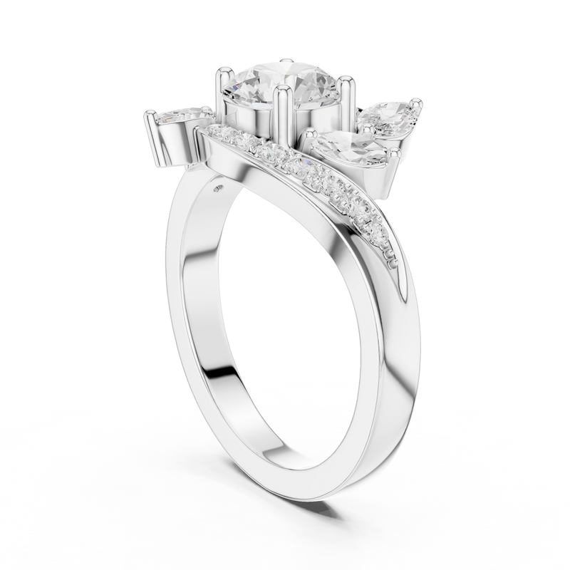 Ladies Ring DDLR-436@7 - White Gold - Image