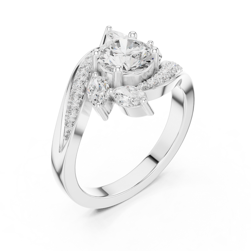 Ladies Ring DDLR-436@7 - White Gold - Image