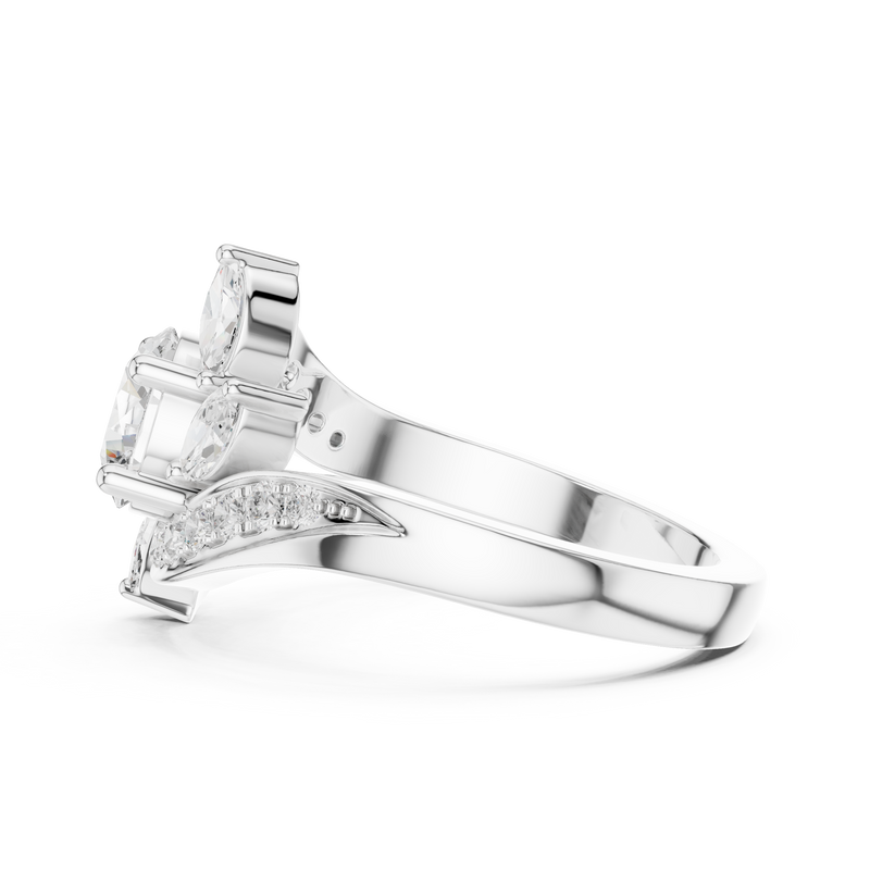 Ladies Ring DDLR-436@7 - White Gold - Image