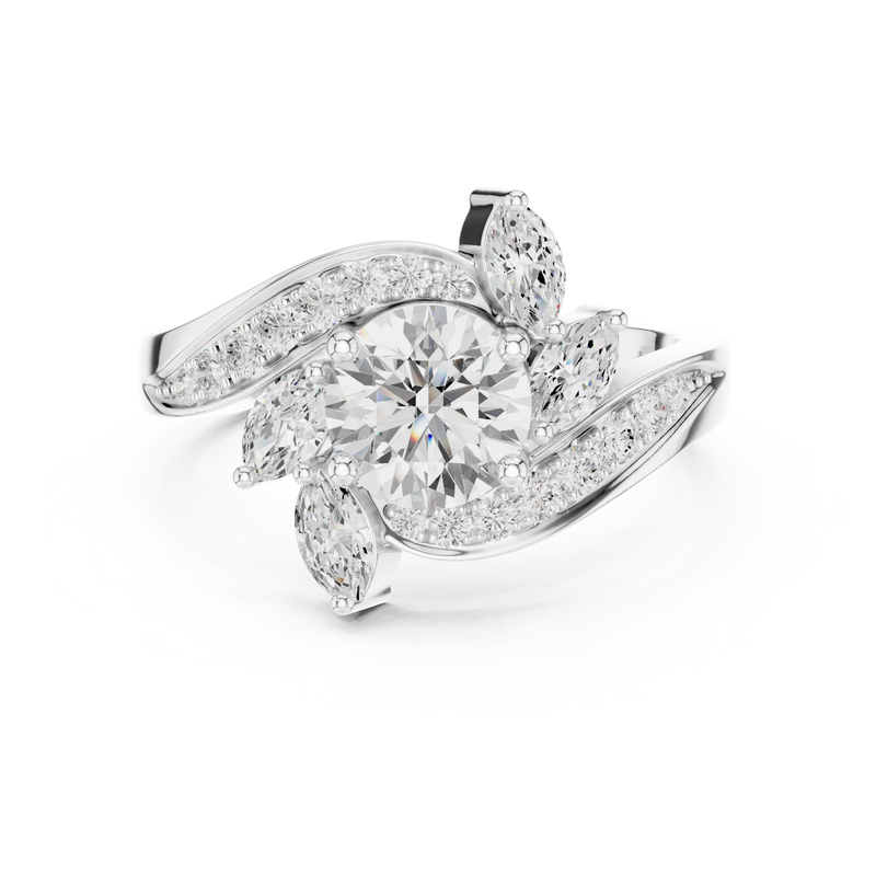 Ladies Ring DDLR-436@7 - White Gold - Image