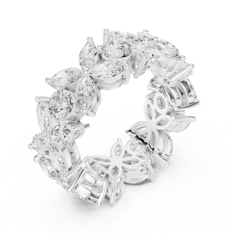 Ladies Ring DDLR-439@7 - White Gold - Image