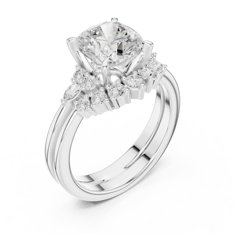 Ladies Ring DDLR-440@7 - White Gold - Image