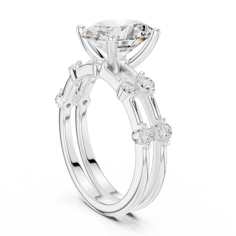 Ladies Ring DDLR-441@7 - White Gold - Image