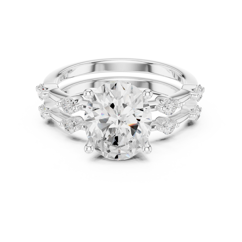 Ladies Ring DDLR-441@7 - White Gold - Image