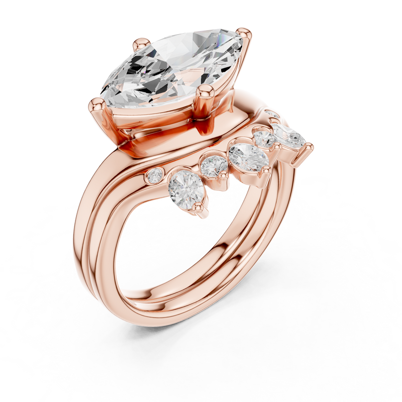 Ladies Ring DDLR-444@7 - Rose Gold - Image