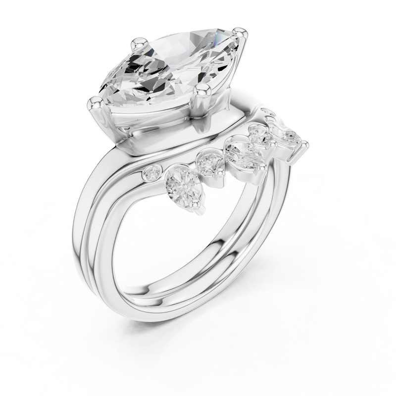Ladies Ring DDLR-444@7 - White Gold - Image