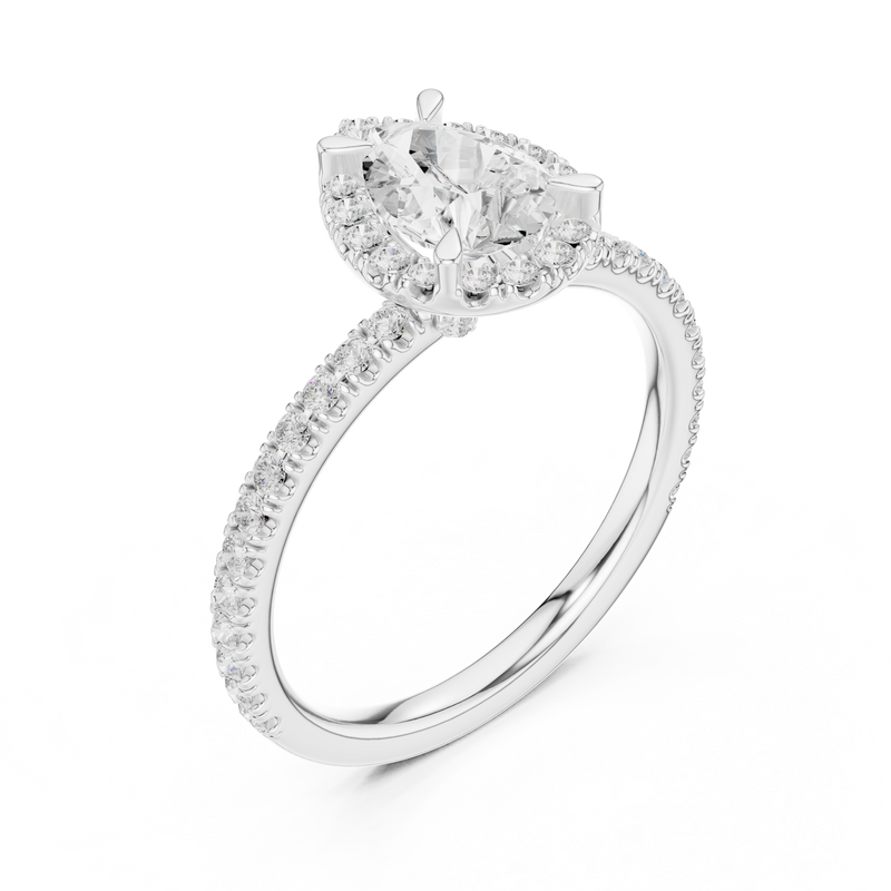 Ladies Ring DDLR-445@7 - White Gold - Image