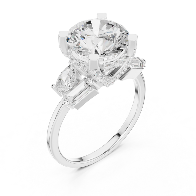 Ladies Ring DDLR-447@7 - White Gold - Image