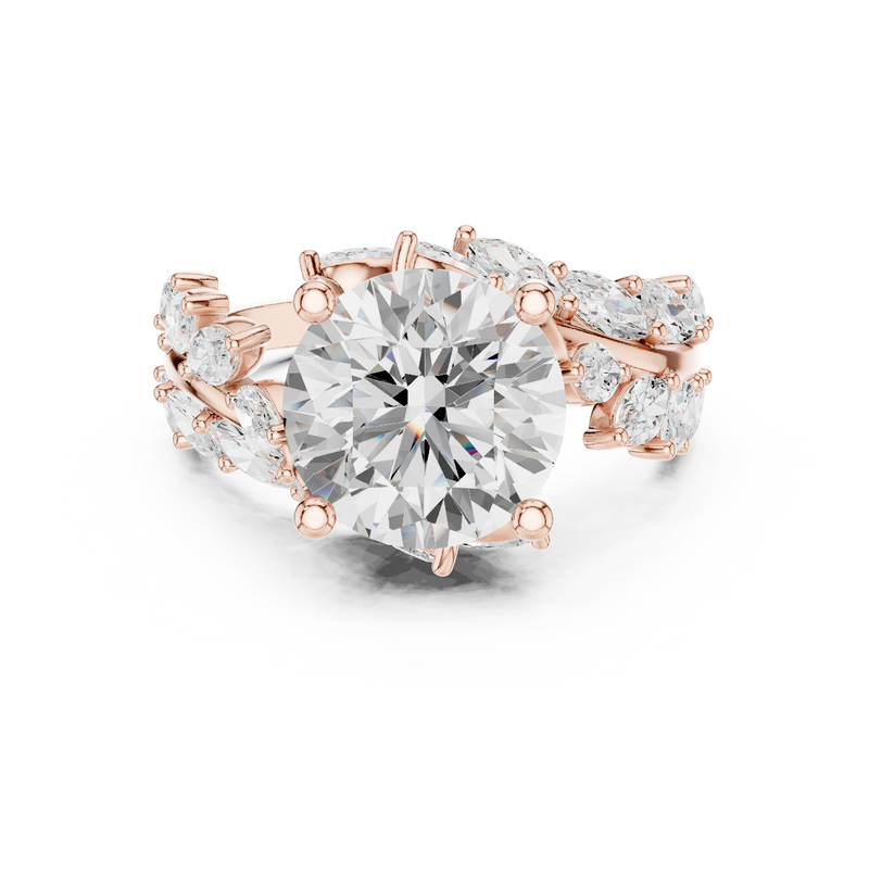 Ladies Ring DDLR-448@7 - Rose Gold - Image