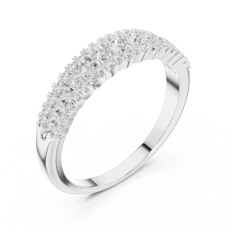 Ladies Ring DDLR-449@7 - White Gold - Image