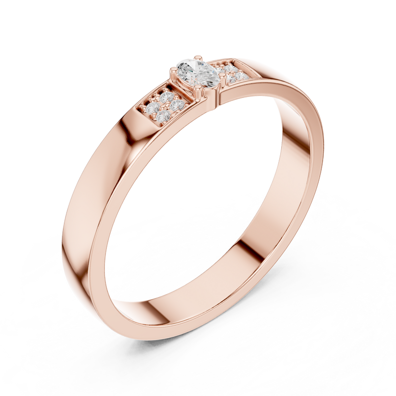 Ladies Ring DDLR-452@7 - Rose Gold - Image