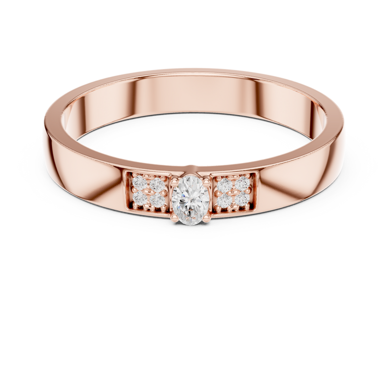 Ladies Ring DDLR-452@7 - Rose Gold - Image