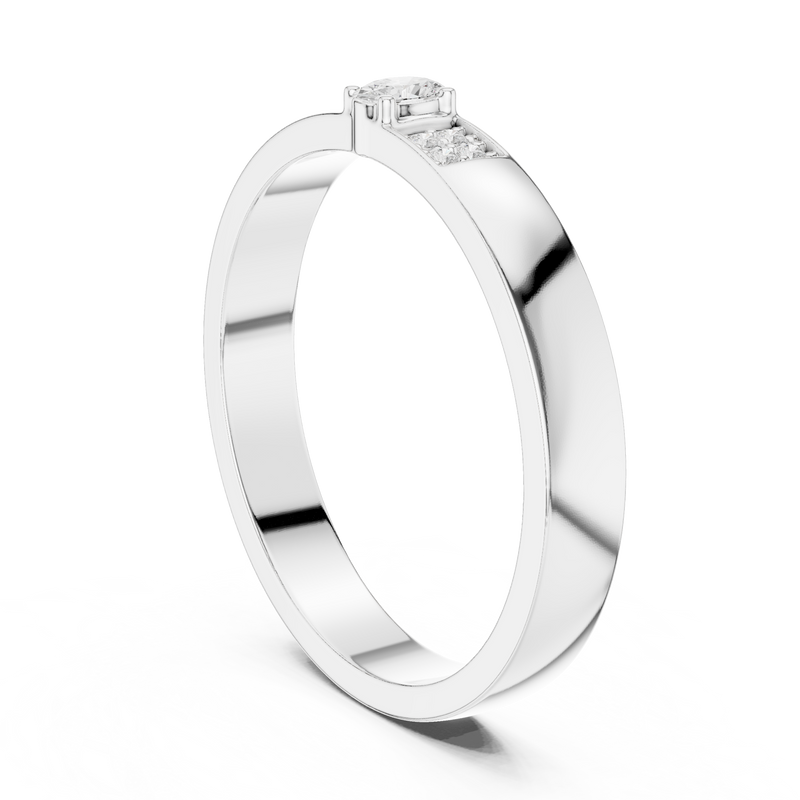 Ladies Ring DDLR-452@7 - White Gold - Image