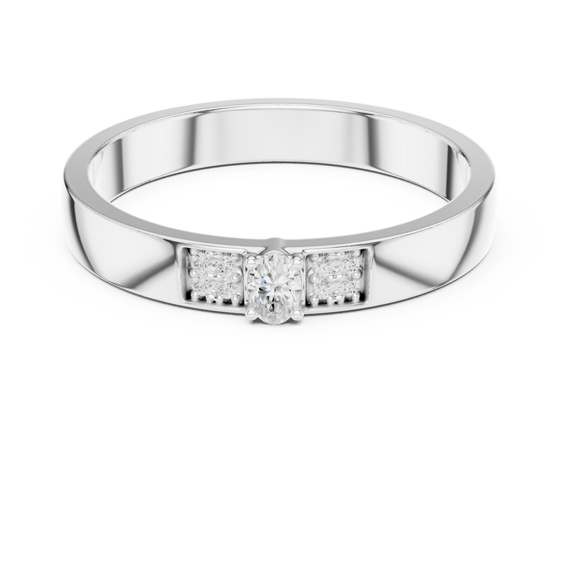 Ladies Ring DDLR-452@7 - White Gold - Image