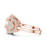 Ladies Ring DDLR-453@7 - Rose Gold - Image