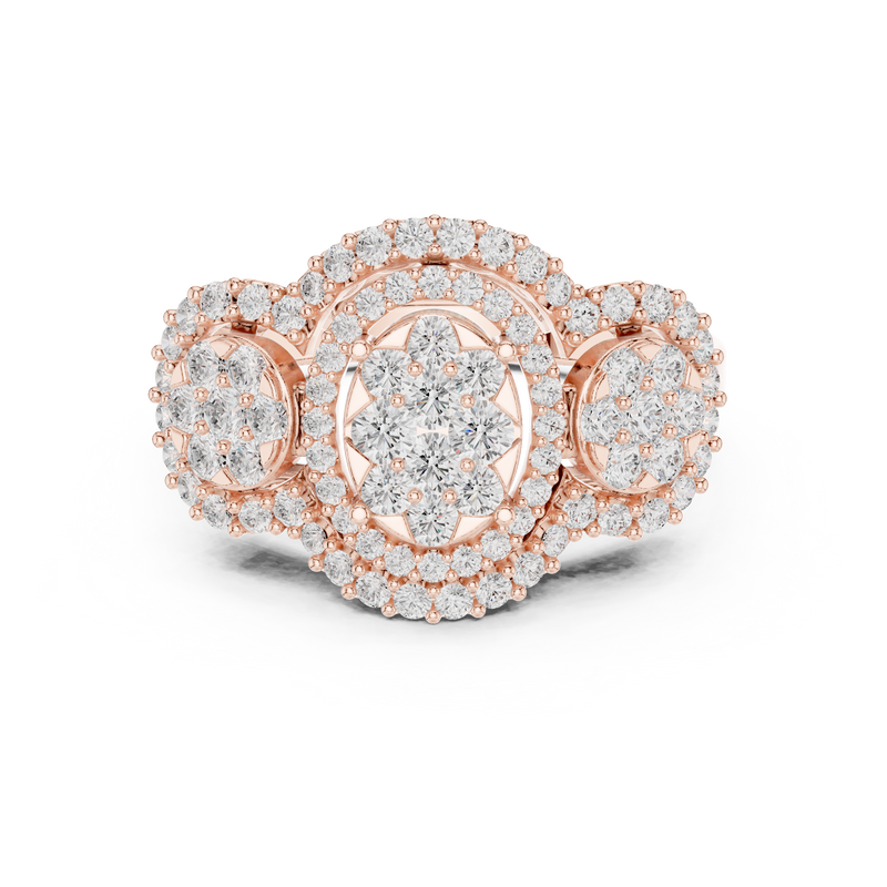 Ladies Ring DDLR-453@7 - Rose Gold - Image
