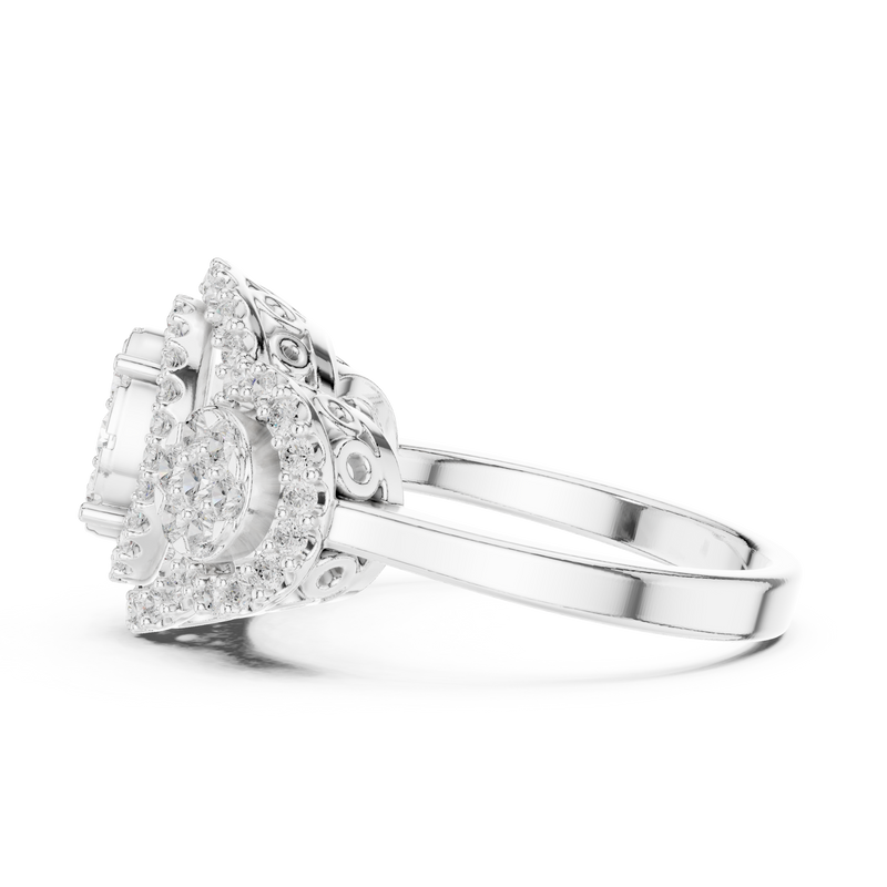 Ladies Ring DDLR-453@7 - White Gold - Image
