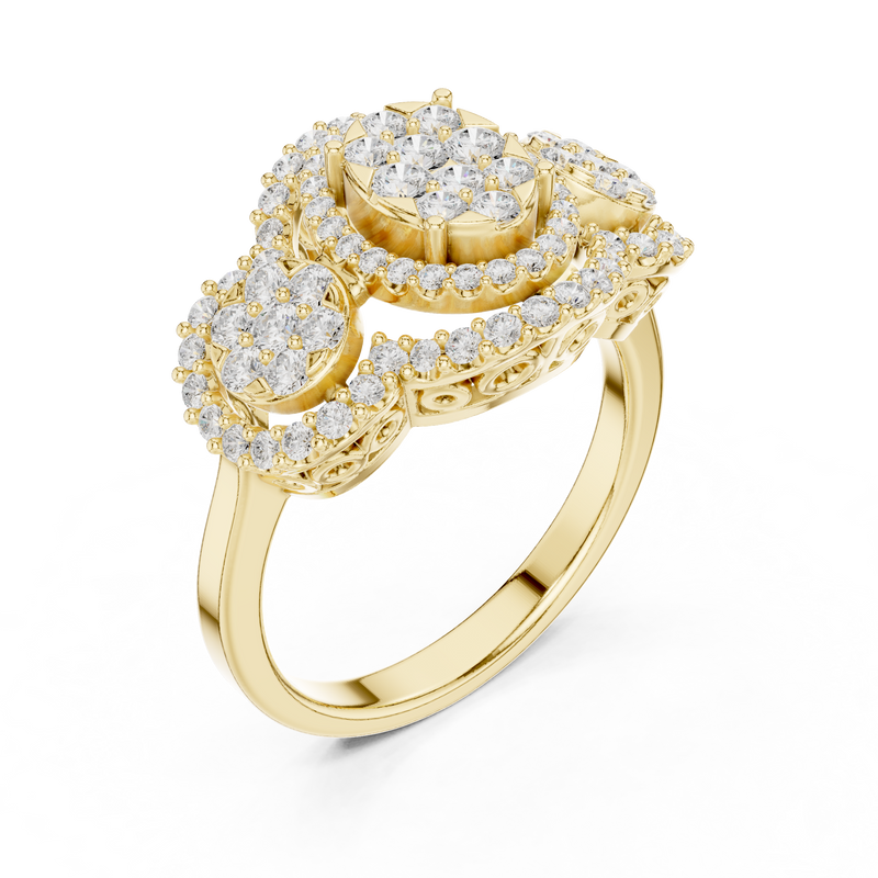 Ladies Ring DDLR-453@7 - Yellow Gold - Image