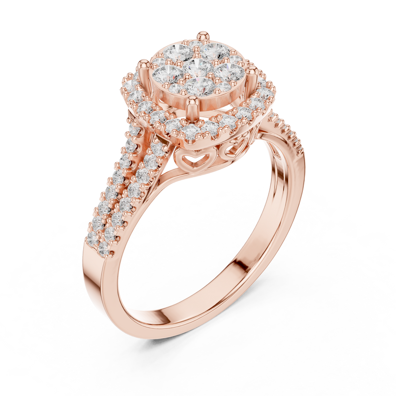 Ladies Ring DDLR-454@7 - Rose Gold - Image