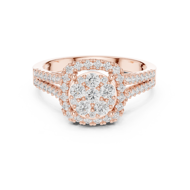 Ladies Ring DDLR-454@7 - Rose Gold - Image