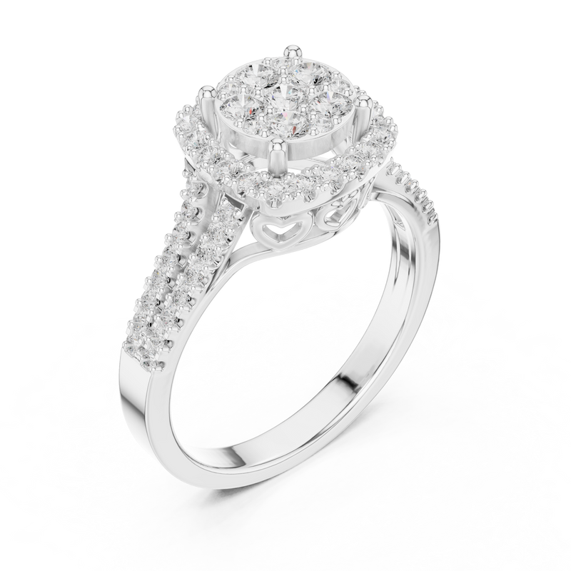 Ladies Ring DDLR-454@7 - White Gold - Image