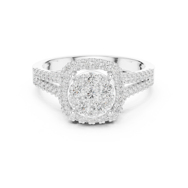 Ladies Ring DDLR-454@7 - White Gold - Image