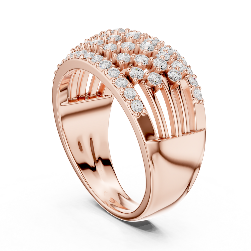 Ladies Ring DDLR-455@7 - Rose Gold - Image