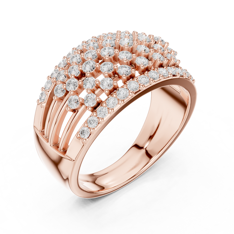 Ladies Ring DDLR-455@7 - Rose Gold - Image