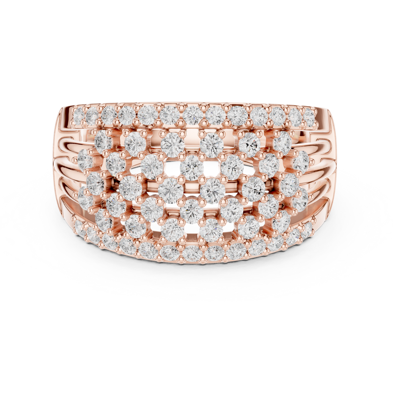 Ladies Ring DDLR-455@7 - Rose Gold - Image