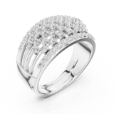 Ladies Ring DDLR-455@7 - White Gold - Image