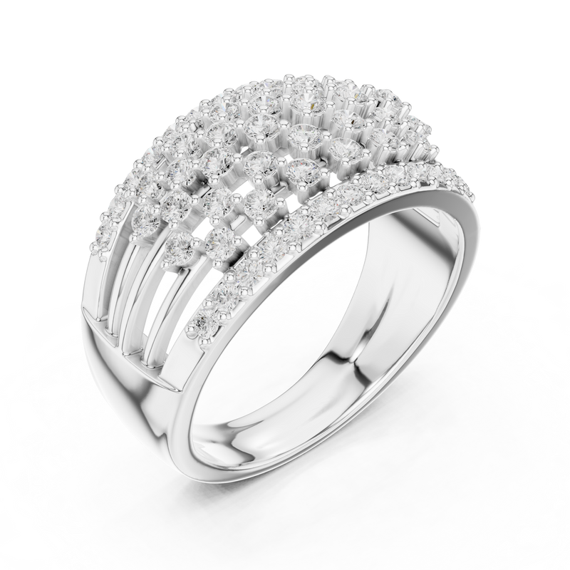 Ladies Ring DDLR-455@7 - White Gold - Image