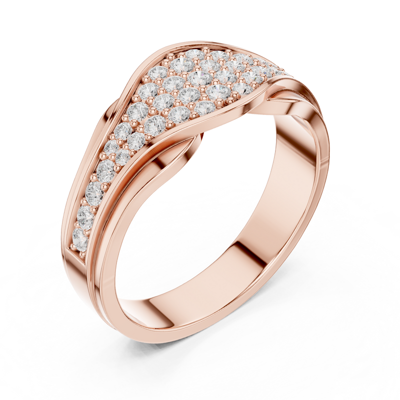 Ladies Ring DDLR-456@7 - Rose Gold - Image
