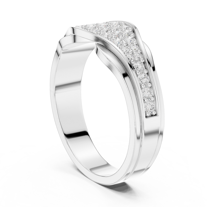 Ladies Ring DDLR-456@7 - White Gold - Image
