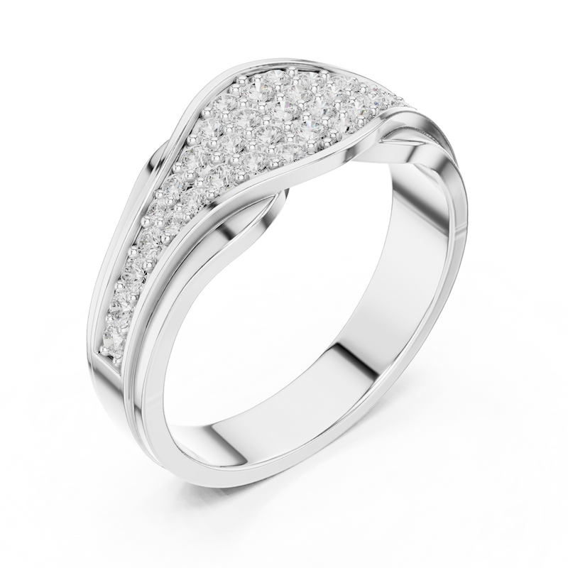 Ladies Ring DDLR-456@7 - White Gold - Image