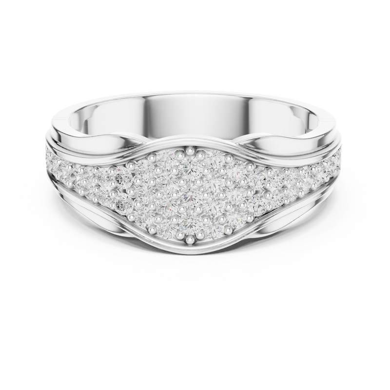 Ladies Ring DDLR-456@7 - White Gold - Image