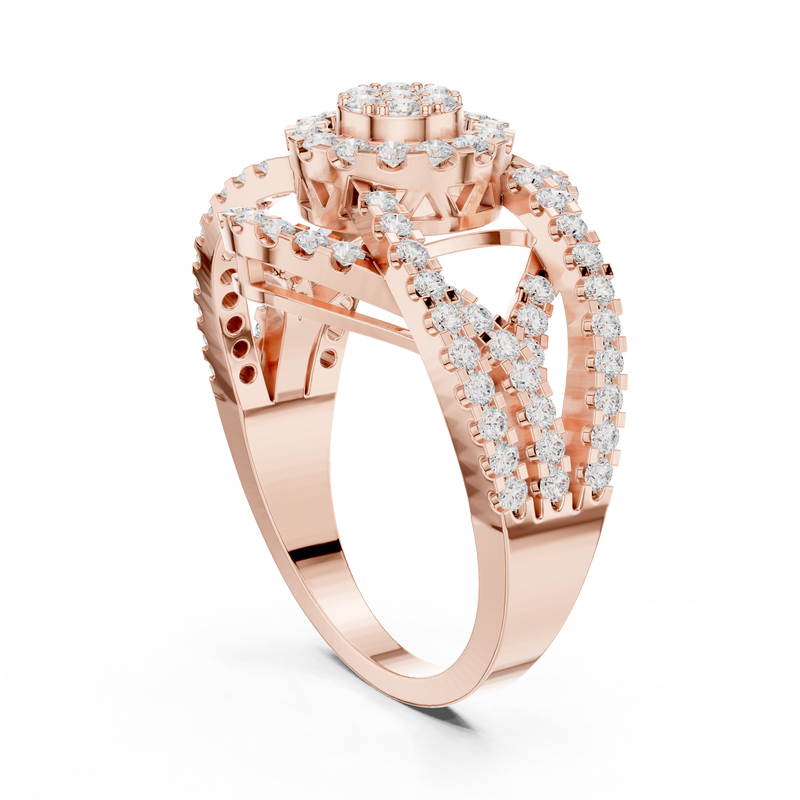 Ladies Ring DDLR-458@7 - Rose Gold - Image