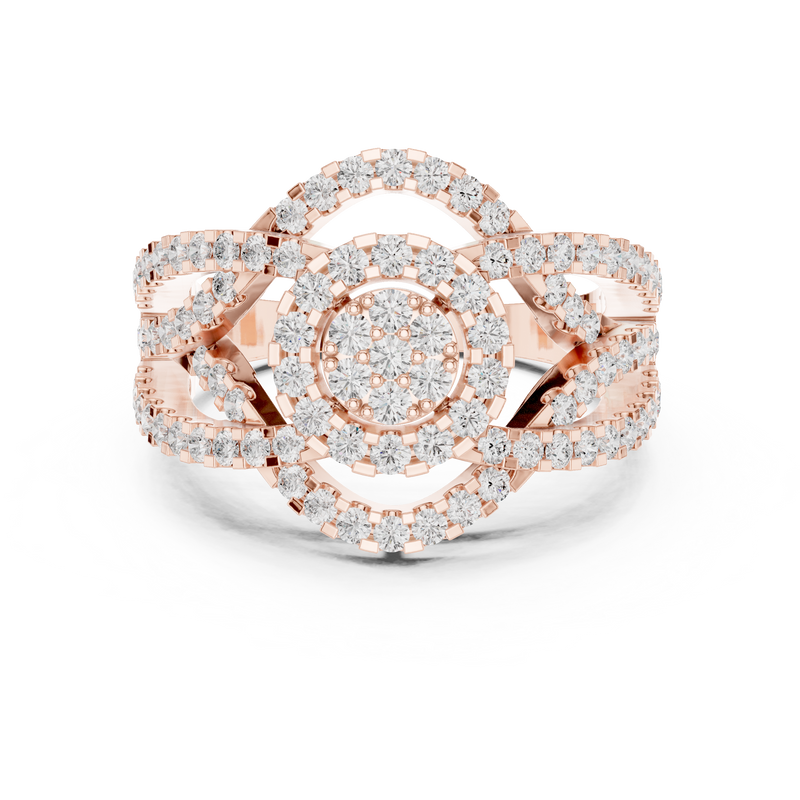 Ladies Ring DDLR-458@7 - Rose Gold - Image