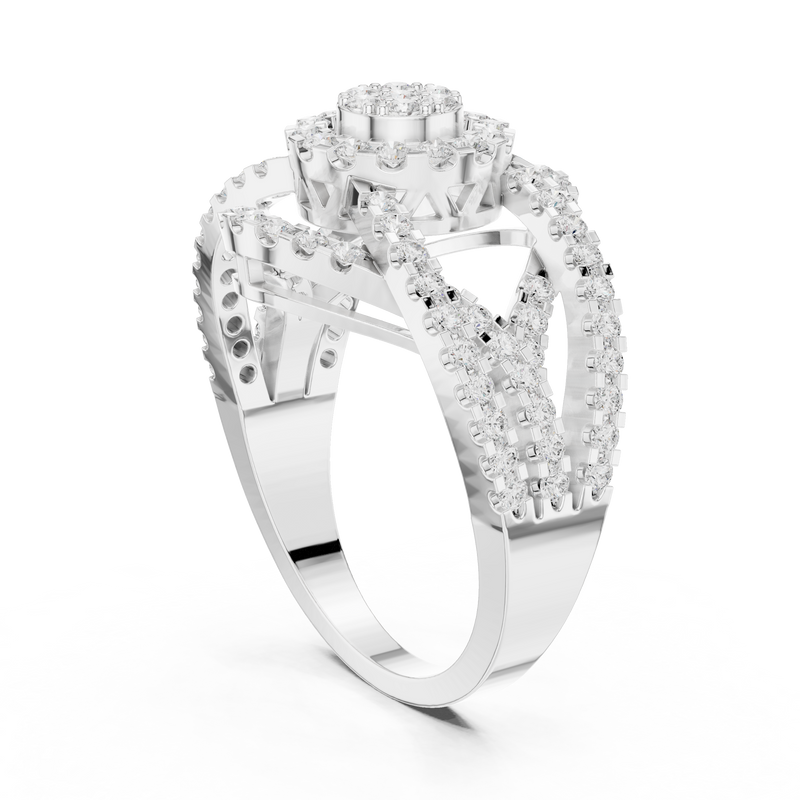 Ladies Ring DDLR-458@7 - White Gold - Image