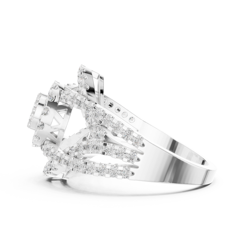 Ladies Ring DDLR-458@7 - White Gold - Image