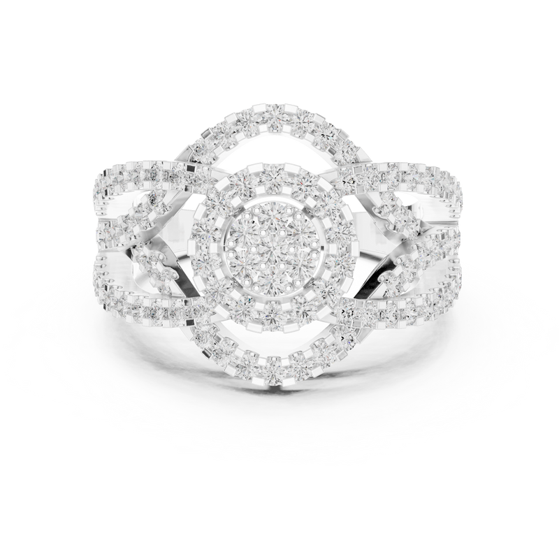 Ladies Ring DDLR-458@7 - White Gold - Image