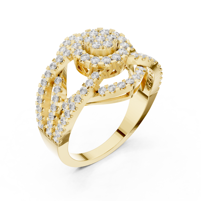 Ladies Ring DDLR-458@7 - Yellow Gold - Image