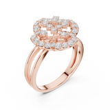 Ladies Ring DDLR-459@7 - Rose Gold - Image