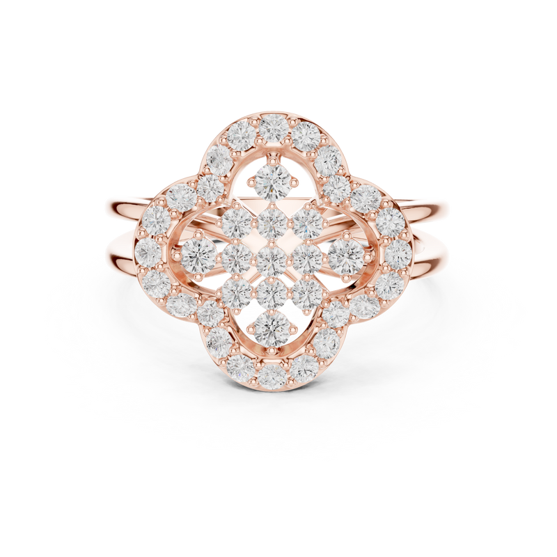 Ladies Ring DDLR-459@7 - Rose Gold - Image