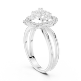 Ladies Ring DDLR-459@7 - White Gold - Image