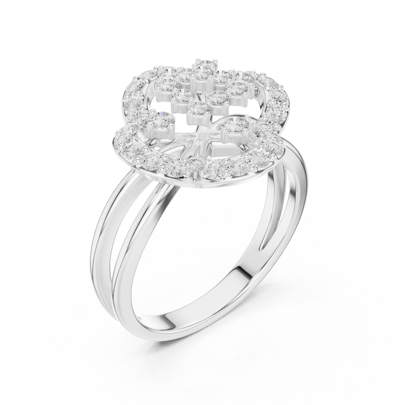 Ladies Ring DDLR-459@7 - White Gold - Image