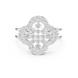 Ladies Ring DDLR-459@7 - White Gold - Image