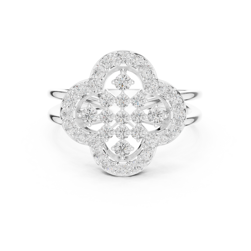 Ladies Ring DDLR-459@7 - White Gold - Image