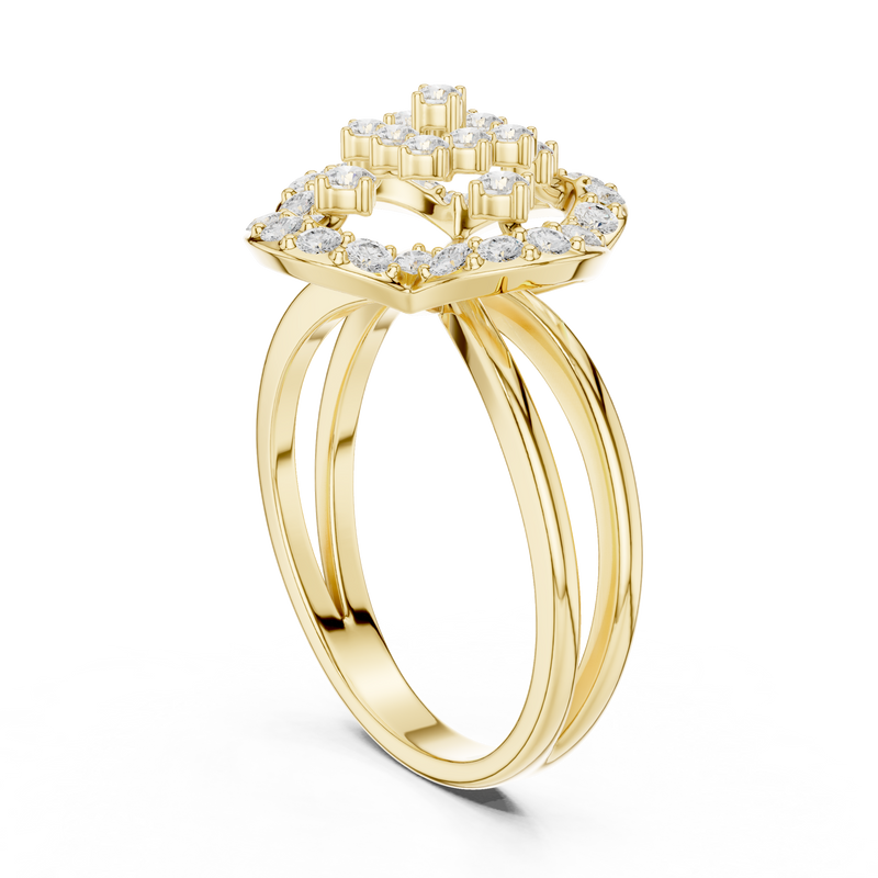 Ladies Ring DDLR-459@7 - Yellow Gold - Image